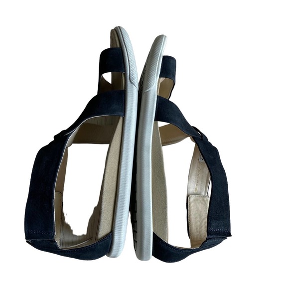 ECCO Black Velvet Suede Comfy Sandals Womens Size 8/8.5 (39) - Picture 6 of 14